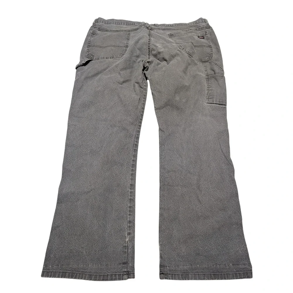 Lot of 2 Dickies‎ Mens Relaxed Fit Carpenter Pants Brown Gray Canvas Workwear